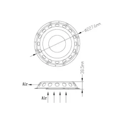 New AAA World-Wide AAA Aérateur passif inox | ø 230 mm