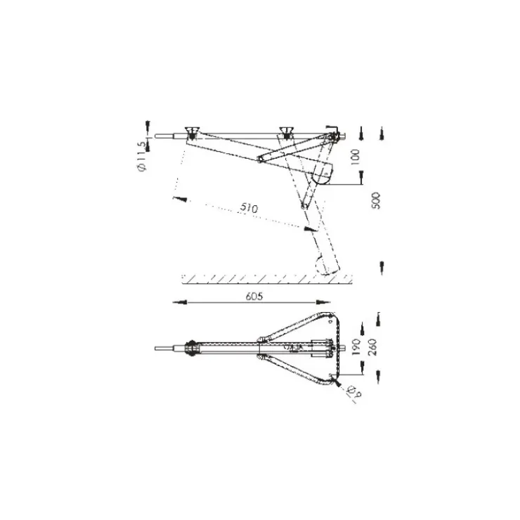 Outlet AL-KO Vérin 510 mm - 800 kg