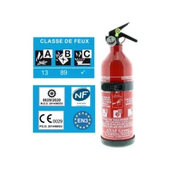Best ANAF Group ANAF Extincteur ABC 1 kg | avec support et manomètre