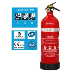 Best ANAF Group ANAF Extincteur ABF 2 kg | avec support et manomètre