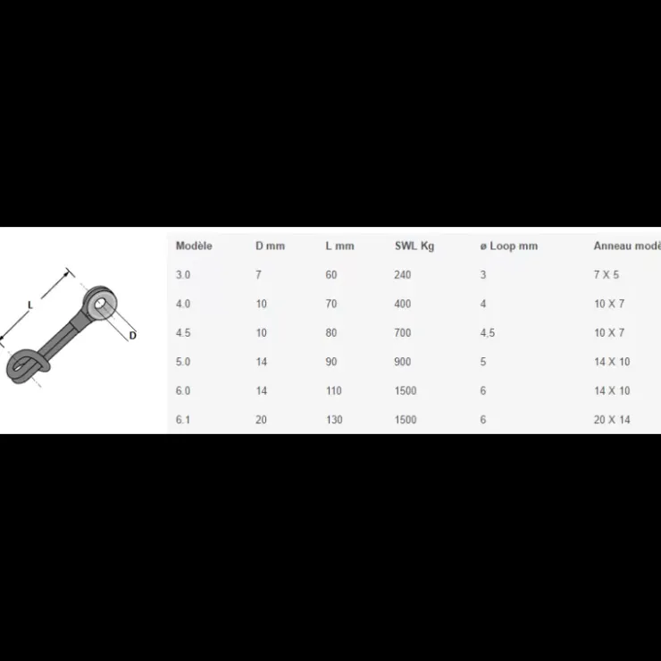 Outlet Antal Anneau avec loop
