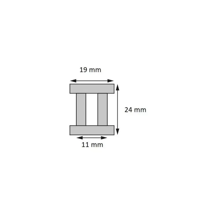 Barton Marine BARTON Chariot rail en I 19 mm 4 roulettes