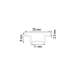 Clearance Barton Marine BARTON Rail en T 20 mm