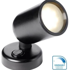 Hot Batsystem Spot LED articulé noir