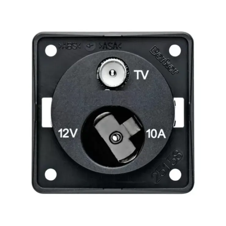 Outlet Berker Prise 12 V + TV integro
