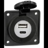 Hot Berker Prise USB double USB Type-A + Type-C integro