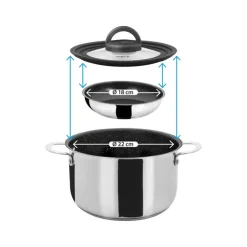 Clearance Brunner Batterie de cuisine Academy NG 7 pièces + 1