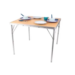 Discount Camp4 Table pliante en bambou 4-6 personnes