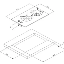 Outlet Can Burny 2 feux Cristal | PV1357