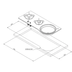 Discount Can Combiné Cristal 2 feux + évier | PV1364