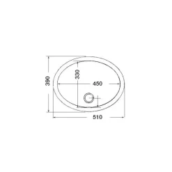 Online Can Evier ovale inox 510 x 390 mm