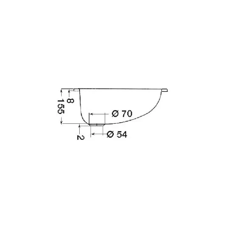 Online Can Evier ovale inox 510 x 390 mm