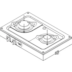 Discount Can Plaque de cuisson 2 feux | FN1332