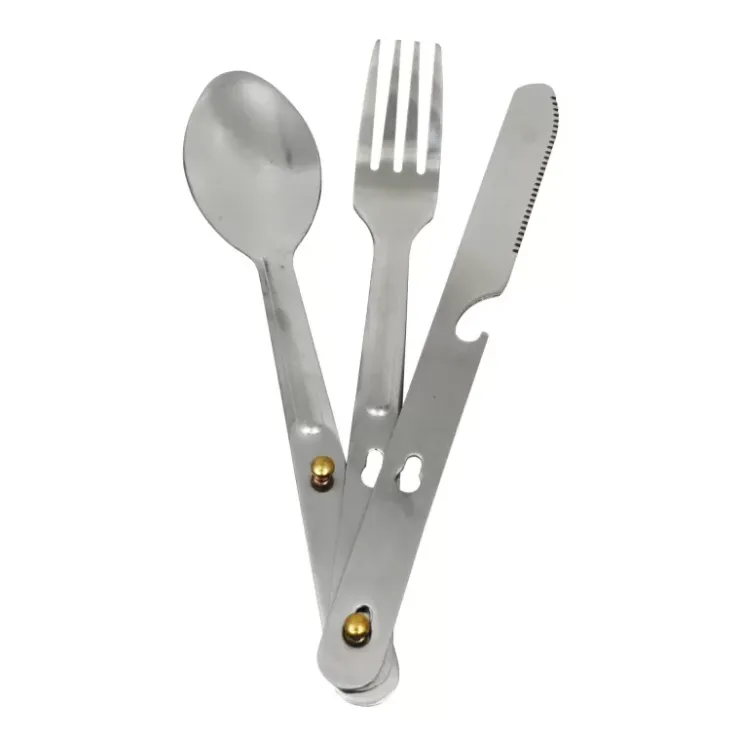 Hot CAO Outdoor CAO Couverts inox avec agrafe