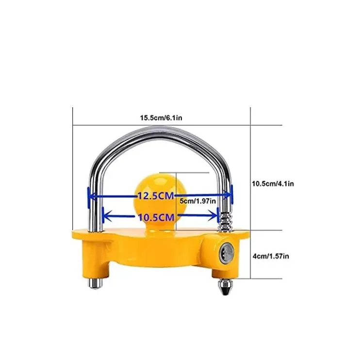 New Carbest Antivol en U avec 2 clés pour attelage