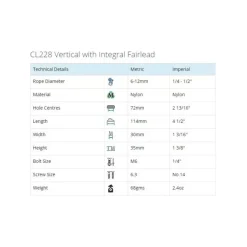 Clamcleat CL228
