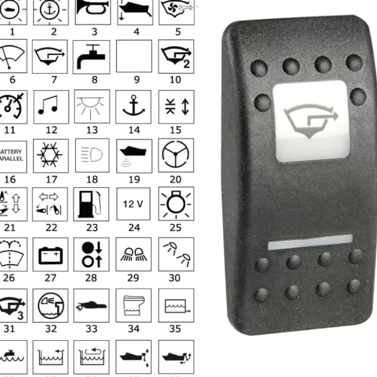 Hot Carlingswitch CS Façade noire interrupteur Contura II | Surface dure