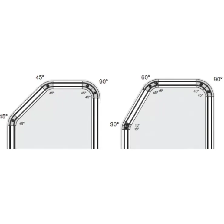 Sale Decmo Angle de guidage 45° en applique 40 mm