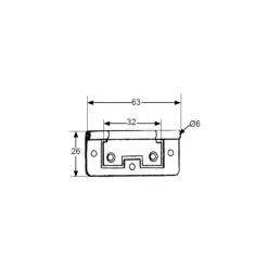 Outlet Decmo Charnière anglaise droite | 63 x 26 mm