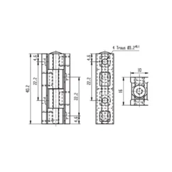 Outlet Decmo Charnière nylon 40 x 12 x 11 mm