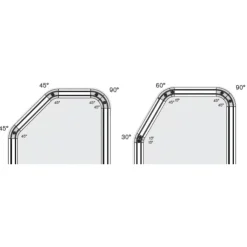 Hot Decmo Rail de guidage en applique 250 cm