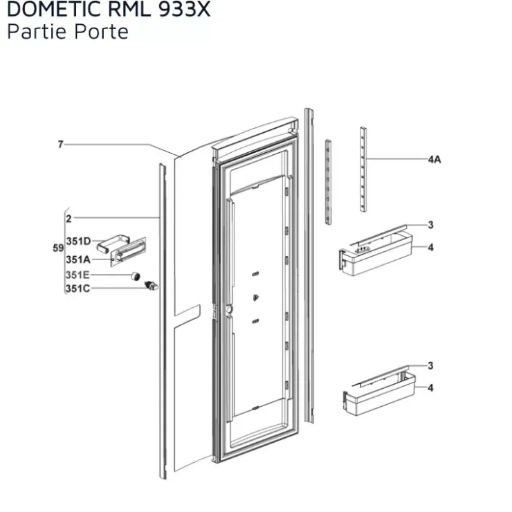 Online Dometic Pièces détachées RML933X