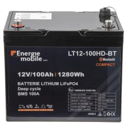 Outlet Energie Mobile EM Batterie Lithium LT 12-100 Ah HD-BT - 1280 Wh