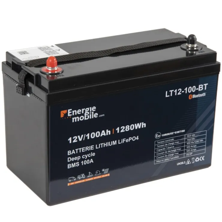 Sale Energie Mobile EM Batterie Lithium LT 12-100 BT 12 V | 1280 Wh
