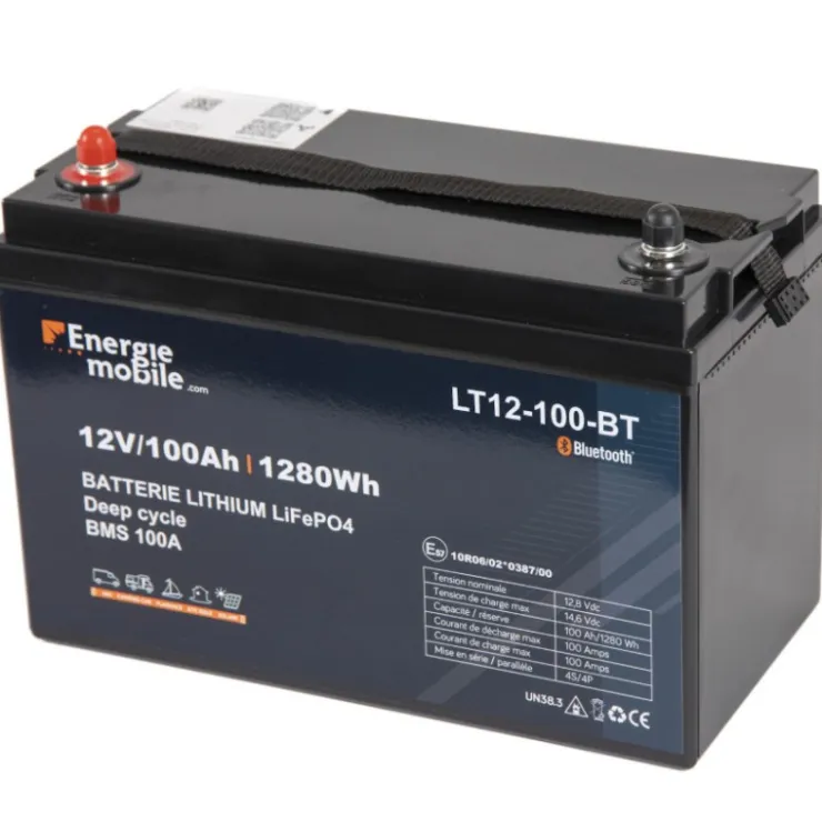 Sale Energie Mobile EM Batterie Lithium LT 12-100 BT 12 V | 1280 Wh