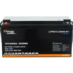 Online Energie Mobile EM Batterie Lithium LTPRO12-200 Ah HD-BT - 2560 Wh