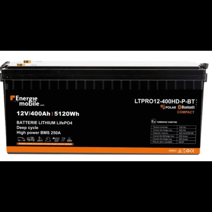 Best Energie Mobile EM Batterie Lithium LTPRO12-400 Ah HD-P-BT 5120 Wh