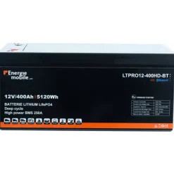 Hot Energie Mobile EM Batterie Lithium LTPRO 12-400 Ah HD-BT - 5120 Wh