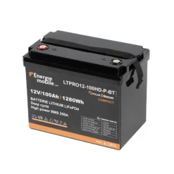 Clearance Energie Mobile EM Batterie Lithium LTPRO12-100 Ah HD-P-BT - 1280 Wh