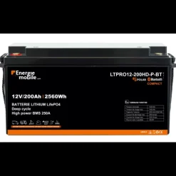 New Energie Mobile EM Batterie Lithium LTPRO12-200HD-P-BT- 2560 Wh