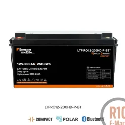 New Energie Mobile EM Batterie Lithium LTPRO12-200HD-P-BT- 2560 Wh