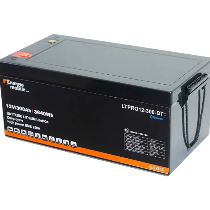 Hot Energie Mobile EM Batterie Lithium LTPRO 12-300 Ah BT - 3840 Wh