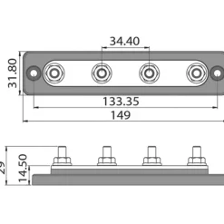 Energie Mobile EM Busbar 150A 4 x M6