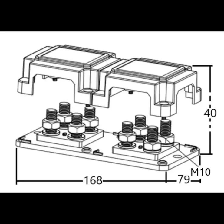 Energie Mobile EM BusBar Duo 400A | 8 x M10