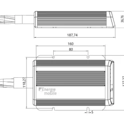 Energie Mobile EM Chargeur booster CB12-40 MPPT