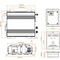 Best Energie Mobile EM Convertisseur sinusoïdal DC-AC | PSW DIF-V2 350 Va