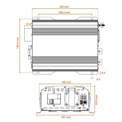 Discount Energie Mobile EM Convertisseur sinusoïdal DC-AC | PSW DIF-V2 700 Va