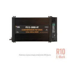 New Energie Mobile EM Convertisseur sinusoïdal DC-AC | PS RT | 12 V | 3000 W