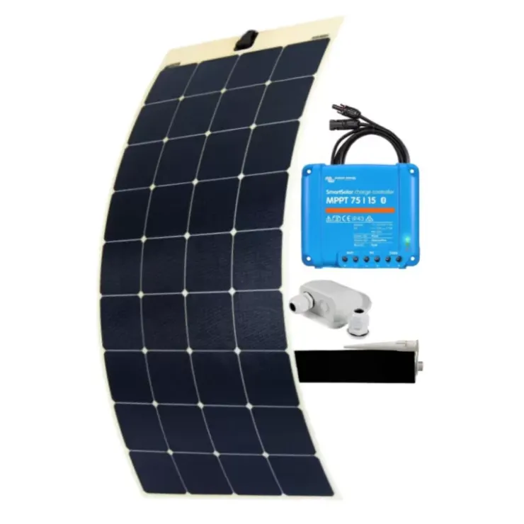 Clearance Energie Mobile - Victron Energy EM Kit solaire Flexible 190 W - VICTRON Bluesolar MPPT 75/15