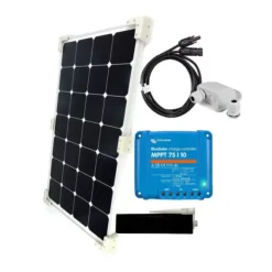 Clearance Energie Mobile - Victron Energy EM Kit solaire HP 125 W - VICTRON Bluesolar MPPT 75/10