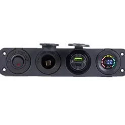 New Energie Mobile EM Mini tableau L 12V + USB/C + Voltmètre Pro DC