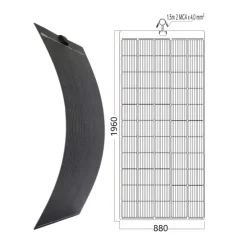 Discount Energie Mobile EM Panneau solaire souple PERC 350 W Noir