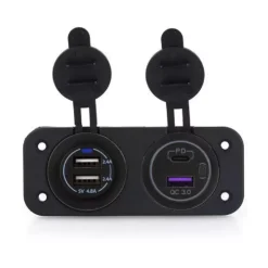 Hot Energie Mobile EM Prise 2 x USB2 + USB QC3 + Type C PD