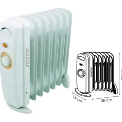 Euromarine Radiateur à bain d'huile 500W