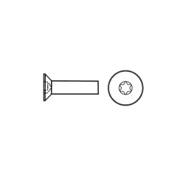 Outlet Euromarine Vis + écrou ø 5 mm inox T.F Torx