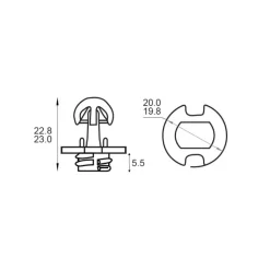 Best Fastmount Clip mâle PC-M1B | Standard Range
